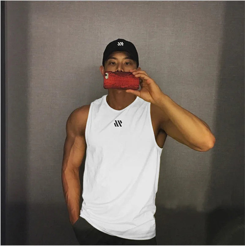 T-shirts Mannen Bodybuilding Tank Tops Gym Workout Fitness Mouwloos Shirt Running Kleding Stringer Singlet Zomer Toevallige Vest