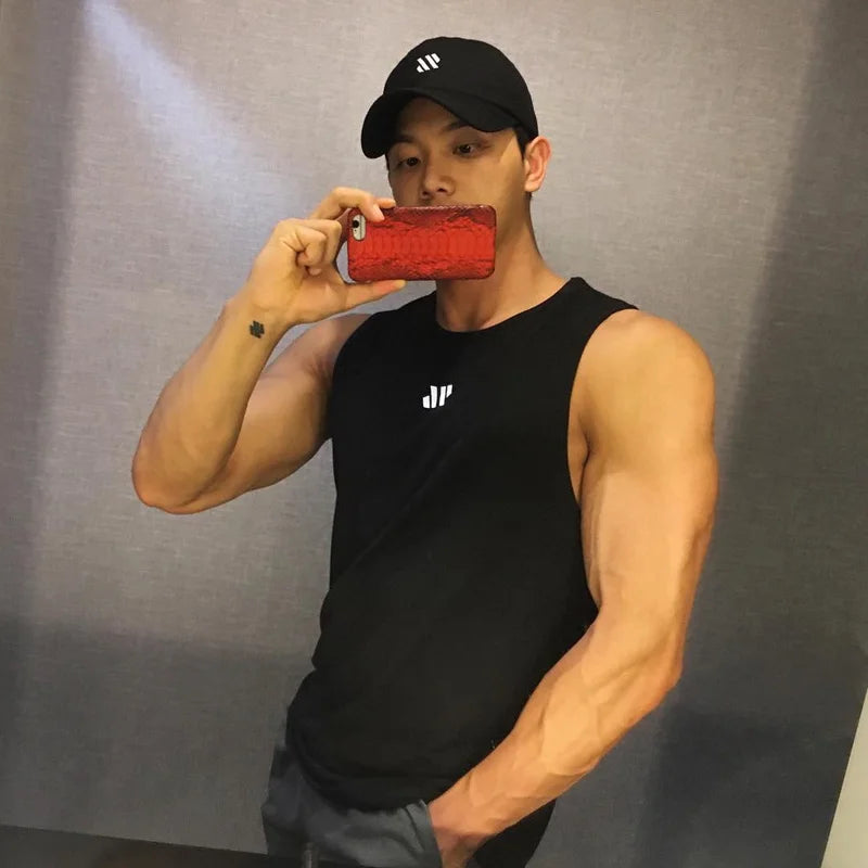 T-shirts Mannen Bodybuilding Tank Tops Gym Workout Fitness Mouwloos Shirt Running Kleding Stringer Singlet Zomer Toevallige Vest