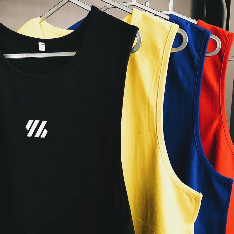 T-shirts Mannen Bodybuilding Tank Tops Gym Workout Fitness Mouwloos Shirt Running Kleding Stringer Singlet Zomer Toevallige Vest