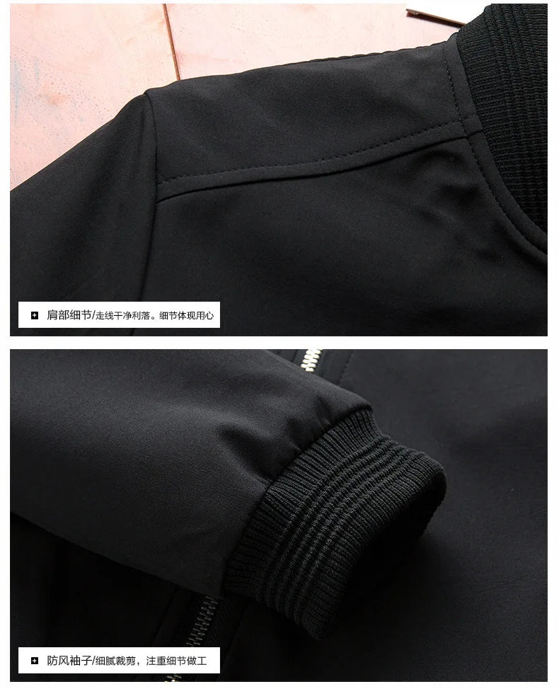 JUMPER Men Bomber Jacket Thin Slim Long Sleeve baseball Jackets Mens Windbreaker Zipper Windbreaker Jacket Male Outwear Brand Clothing