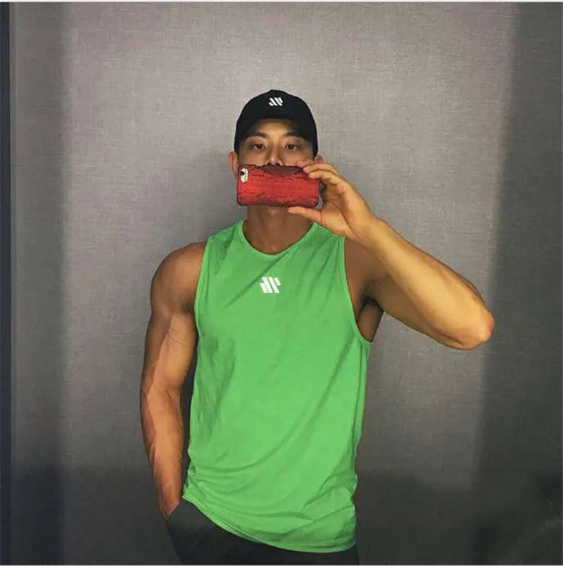 T-shirts Mannen Bodybuilding Tank Tops Gym Workout Fitness Mouwloos Shirt Running Kleding Stringer Singlet Zomer Toevallige Vest