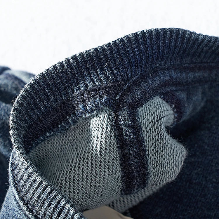 JUMPER American round Neck Sweater Men 's Washed Long-Sleeved Shirt Knitted Sports Pullover