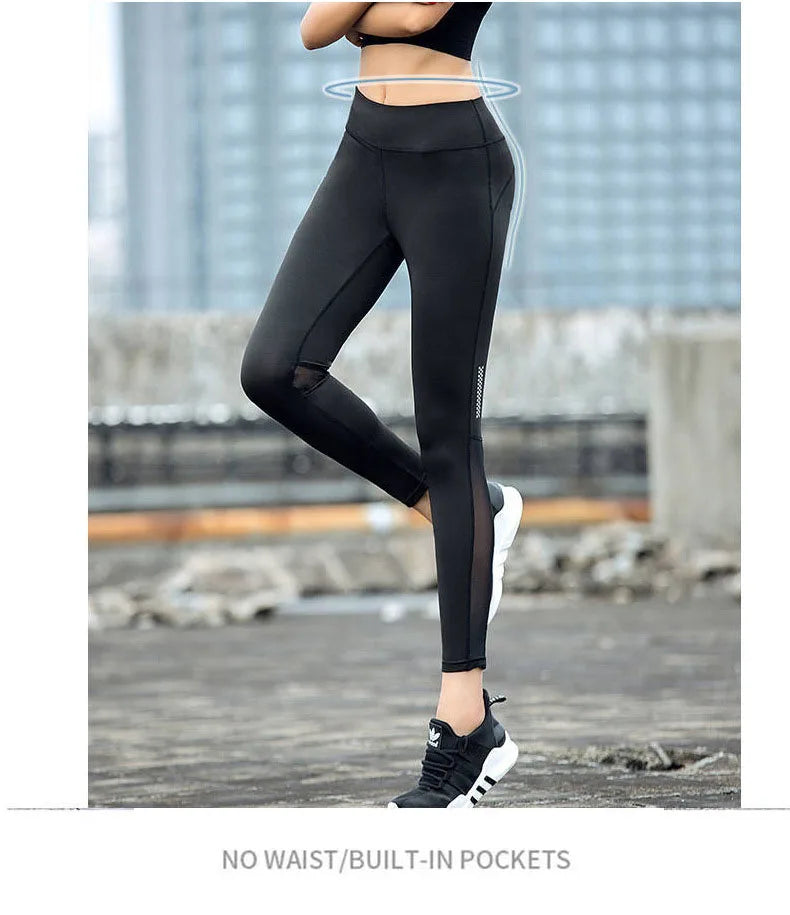 Leggings Seamless High Waist Push Up mesh Legging Breathable Sport Cropped shorts Sexy Gym Yoga Pants