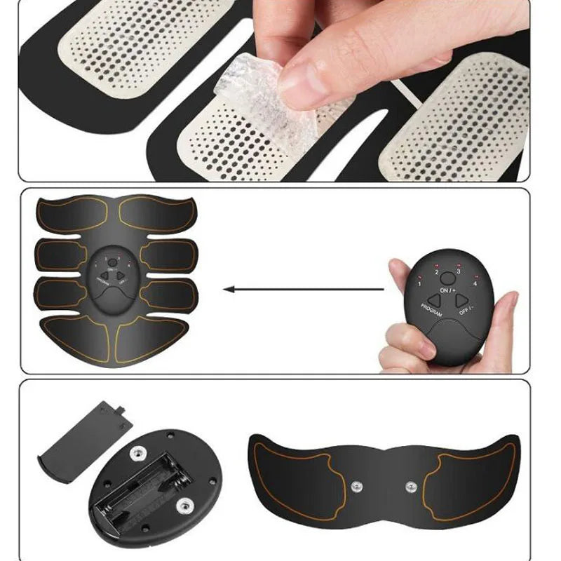 EQP Electric Muscle Stimulator EMS Wireless Buttocks Hip Trainer Abdominal ABS Stimulator Fitness Body Slimming Massager