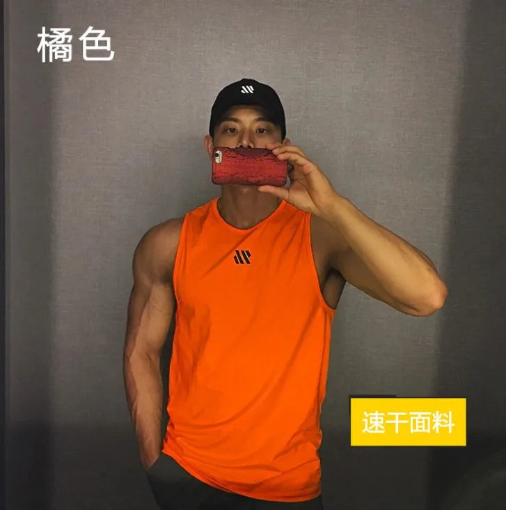 T-shirts Mannen Bodybuilding Tank Tops Gym Workout Fitness Mouwloos Shirt Running Kleding Stringer Singlet Zomer Toevallige Vest