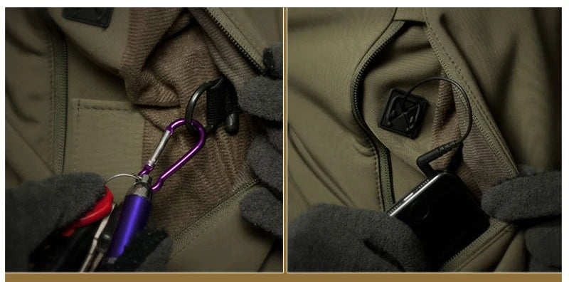 JUMPER Military Shark Skin Soft Shell Jackets Men Tactical Windproof Waterproof jacket men Army Combat Jackets Mens Hooded Bomber Coats