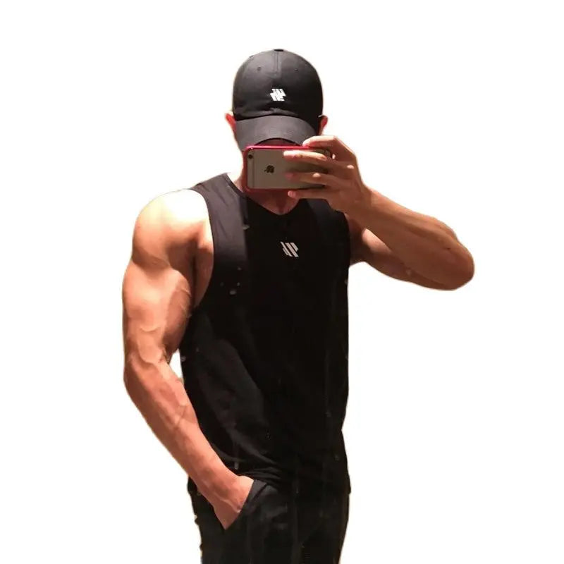 T-shirts Mannen Bodybuilding Tank Tops Gym Workout Fitness Mouwloos Shirt Running Kleding Stringer Singlet Zomer Toevallige Vest