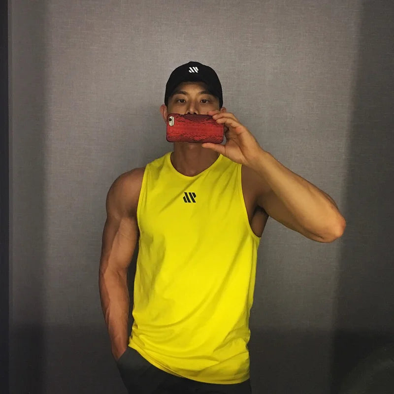 T-shirts Mannen Bodybuilding Tank Tops Gym Workout Fitness Mouwloos Shirt Running Kleding Stringer Singlet Zomer Toevallige Vest
