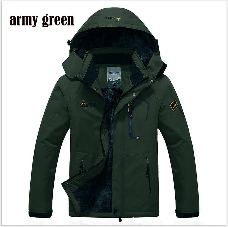 JUMPER Winter Parka Men Windbreak Plus Thick Warm Windproof Fur Coats Male Military Hooded Anorak Jackets Men's Winter Jackets