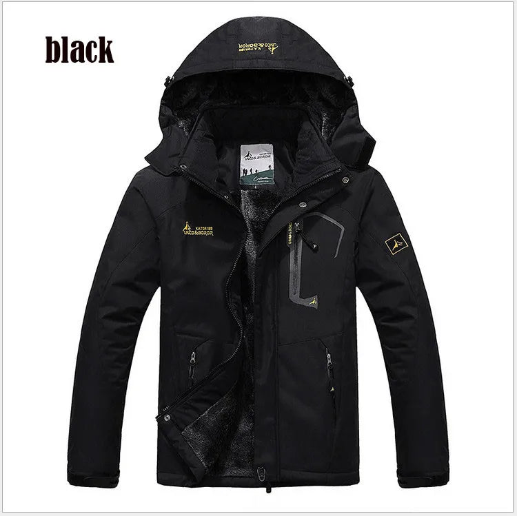 JUMPER Winter Parka Men Windbreak Plus Thick Warm Windproof Fur Coats Male Military Hooded Anorak Jackets Men's Winter Jackets