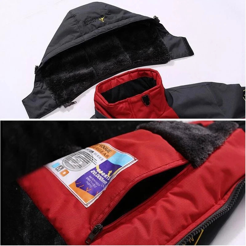 JUMPER Winter Parka Men Windbreak Plus Thick Warm Windproof Fur Coats Male Military Hooded Anorak Jackets Men's Winter Jackets