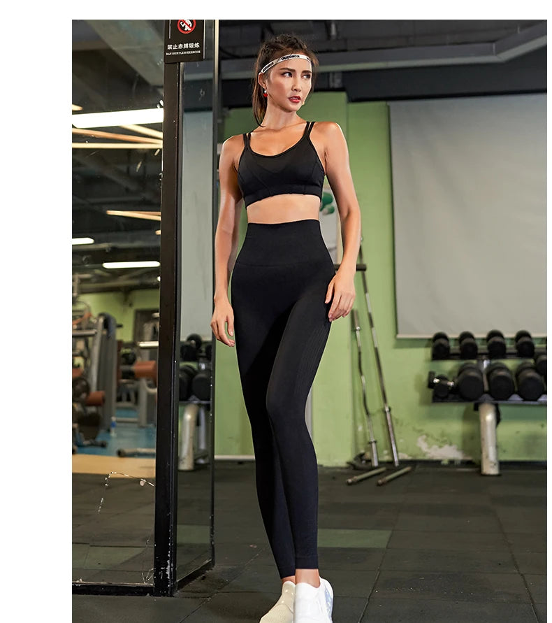 Leggings Women Pants Push Up Gym Tights Sexy Tummy Control Sport Yoga Pants High Waist Legging Plus Size Fitness Running Pants