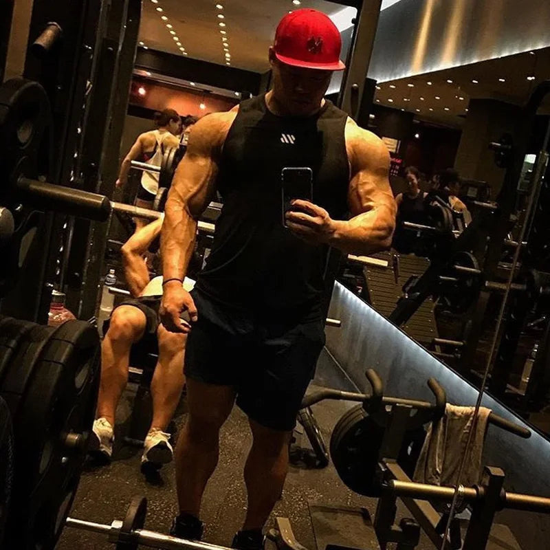 T-shirts Mannen Bodybuilding Tank Tops Gym Workout Fitness Mouwloos Shirt Running Kleding Stringer Singlet Zomer Toevallige Vest