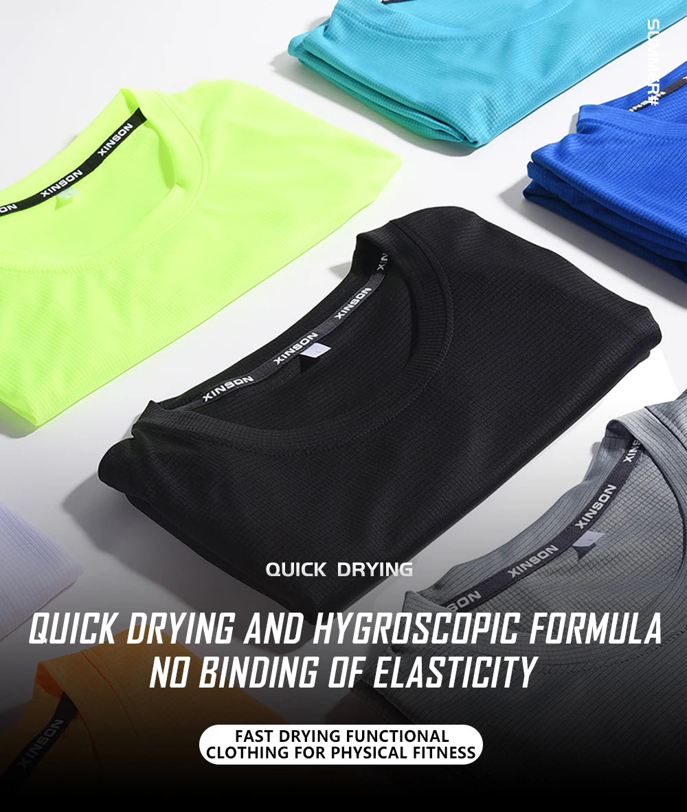 T-Shirt Men 2025 New Quick Dry Breathable Air Conditioning Outdoor Sun Protection Running Outer Wear