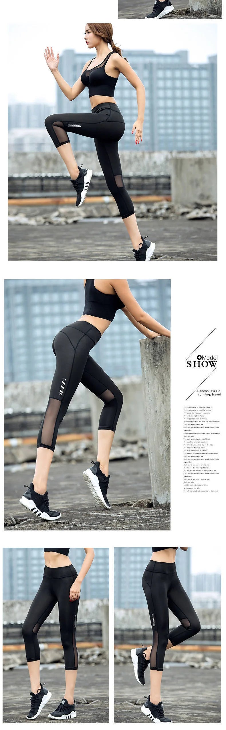 Leggings Seamless High Waist Push Up mesh Legging Breathable Sport Cropped shorts Sexy Gym Yoga Pants