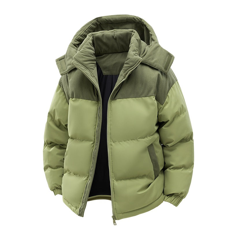 Cross-border cotton clothes male velvet 2025 winter new thickened warm and cold-proof cotton jacket jacket jacket tide can be opened