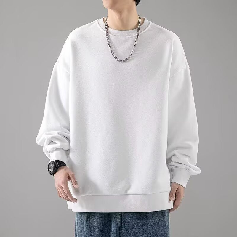 Sweater men's hooded autumn and winter plus velvet thickening trendy men's loose plus size pullover student couple jacket