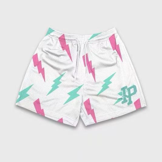 New EE American casual fitness shorts muscular men sports quarter pants mesh breathable style European and American stars with the same style