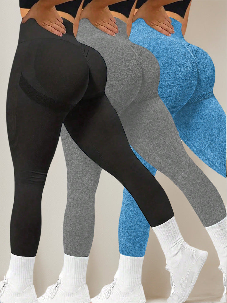 Sports and fitness trousers, running hips, high waist, slimming, stretch tight yoga pants