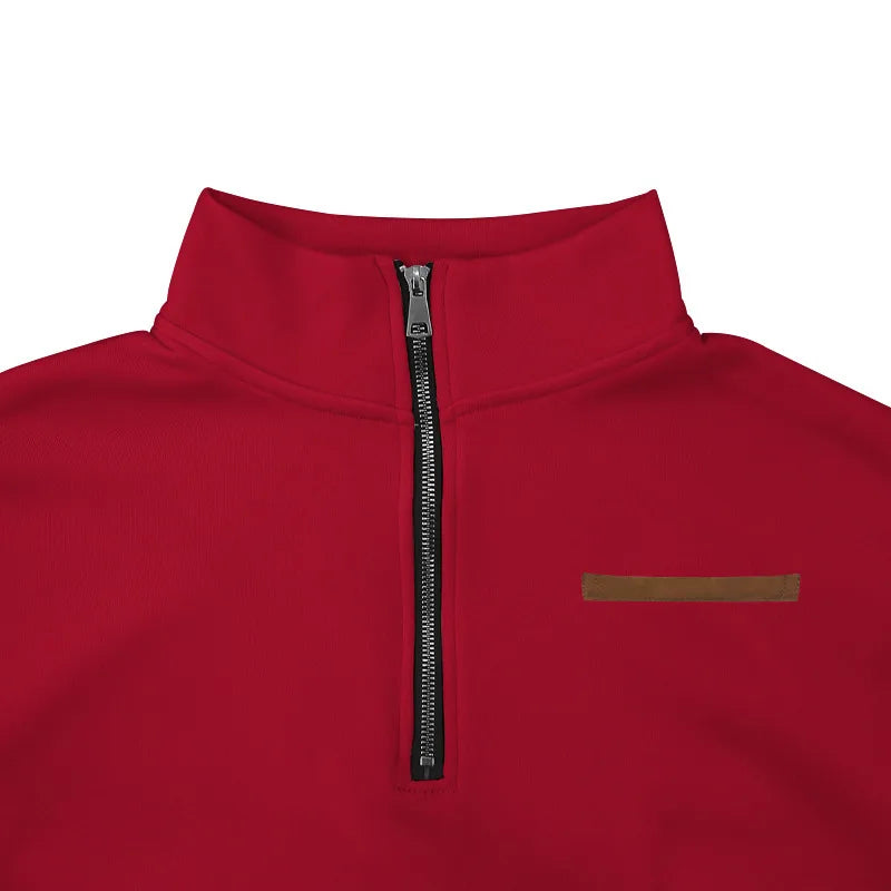 JUMPER fleece long-sleeved men's sweater half zipper loose stand-up collar pullover men's sweater