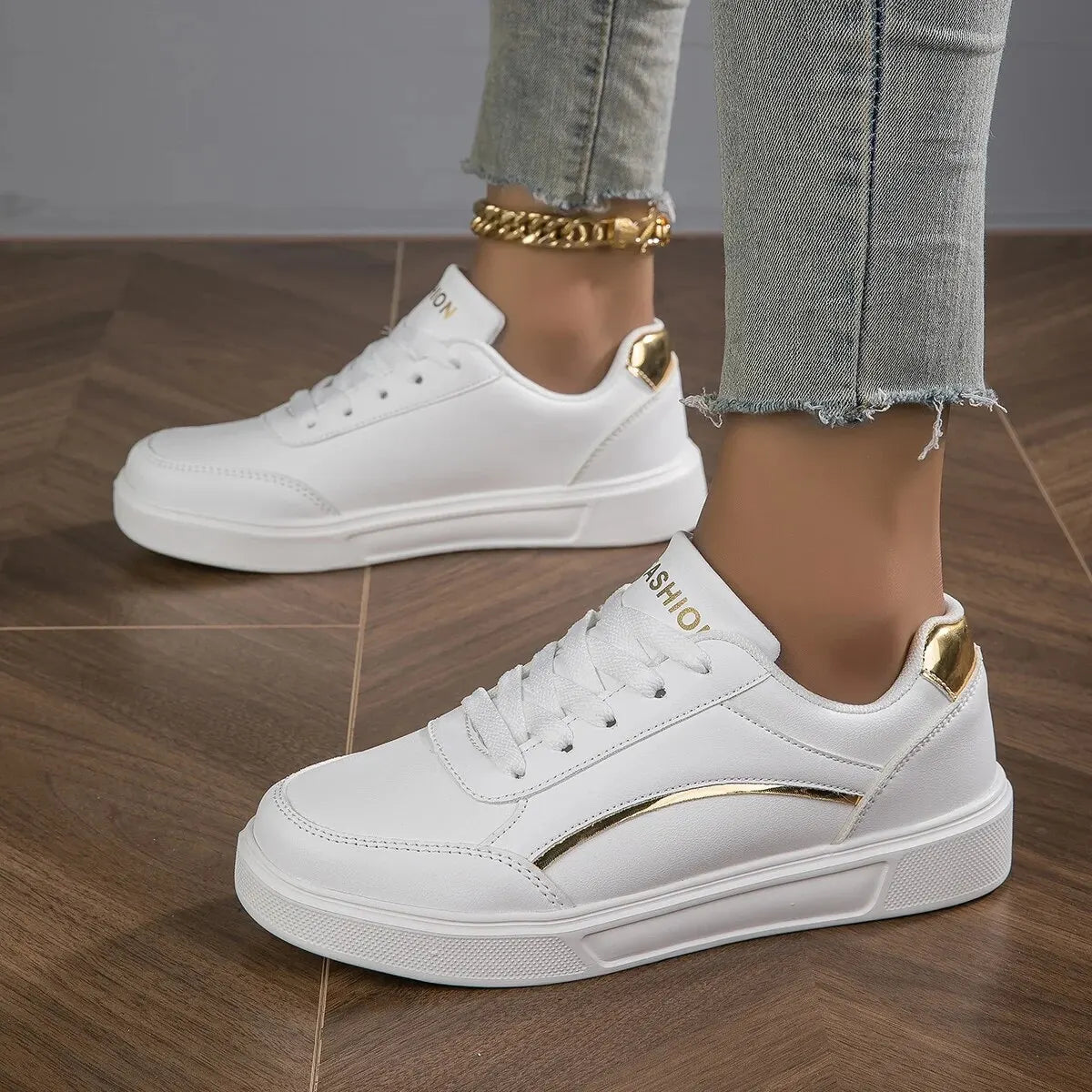 Women Sneakers  Casual Sneakers Leather Platform Sneakers for Women Classics Comfort Skateboarding Shoes Non-Slip