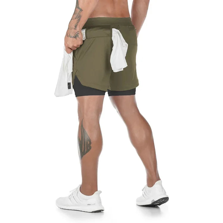 Shorts Camo Running Shorts Men Gym Sports Shorts 2 In 1 Quick Dry Workout Training Gym Fitness Jogging Short Pants Summer Men Shorts