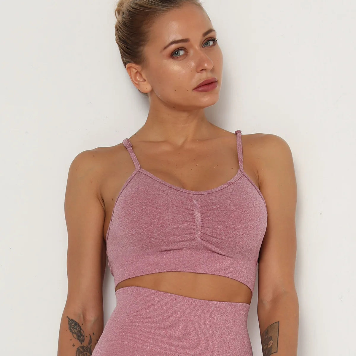 Legging Solid Color seamless gym Yoga Set Legging +sport bra+short+long sleeves Tracksuit  Women Gym Suit Comprehensive Training Jogging