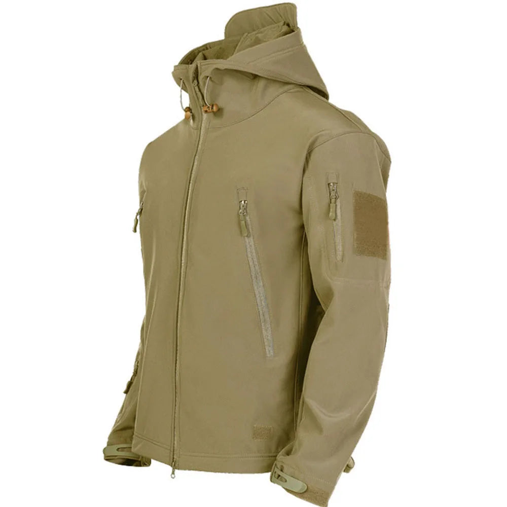 JUMPER Military Shark Skin Soft Shell Jackets Men Tactical Windproof Waterproof jacket men Army Combat Jackets Mens Hooded Bomber Coats
