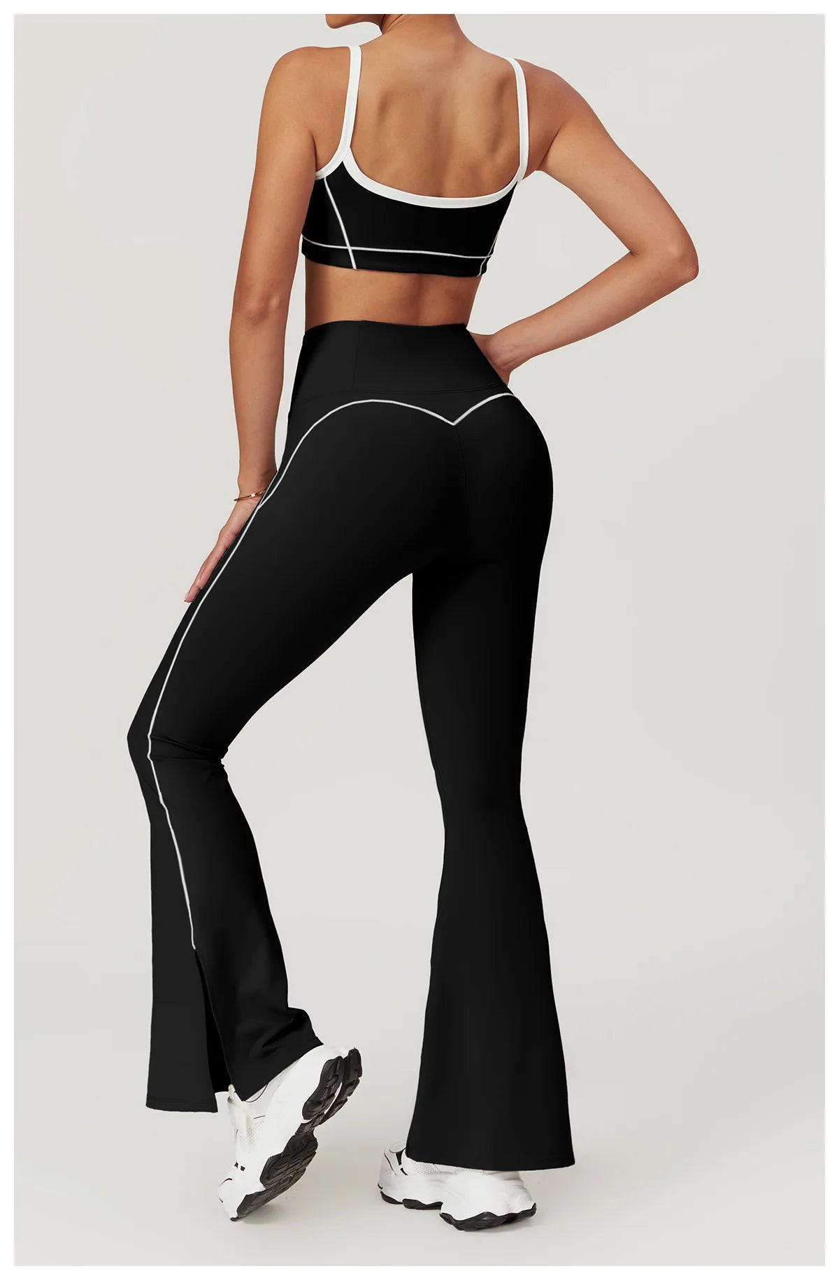 Legging Yoga Set Women Sport Bra Gym Workout Legging High Waist Wide Flare Pant Fitness Sports Shorts Active Wear Suit
