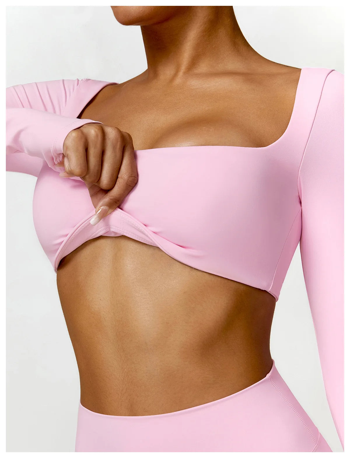 Legging Women Tracksuit Yoga Set 2PCS Sportswear Workout Clothes Athletic Wear Gym Legging Fitness Bra Crop Top Long Sleeve Sports Suits