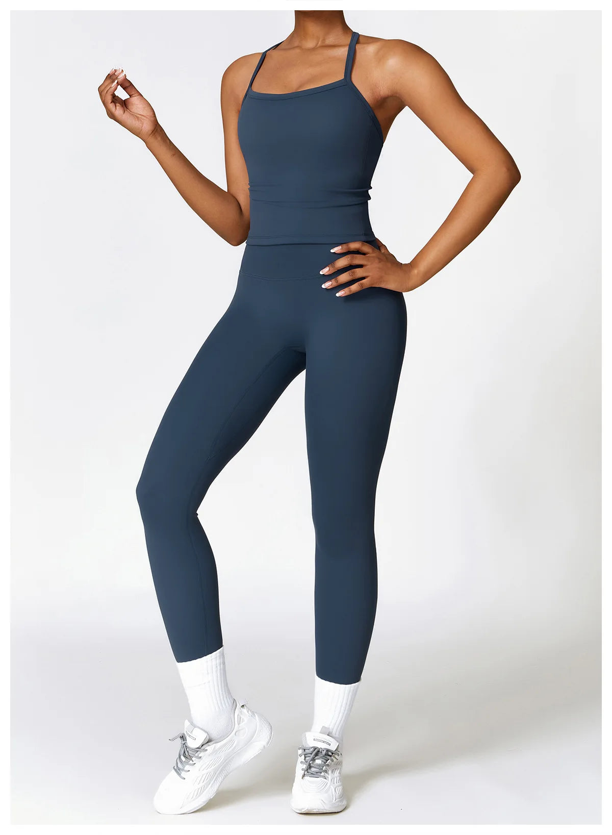 Legging 2PCS Seamless Yoga Set Women Workout Set Sportswear Gym Clothing Fitness Long Sleeve Crop Top High Waist Leggings Sports Suits
