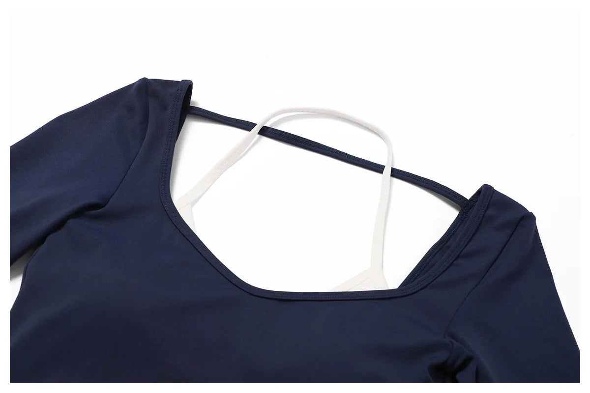 Legging Yoga Set 2PCS Women Sportswear Push Up Workout Clothes Athletic Wear Gym Legging Fitness Bra Crop Top Long Sleeve Sports Suits