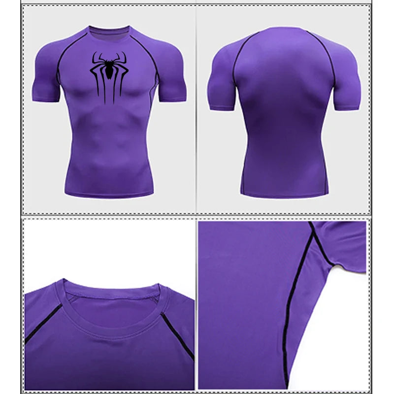 T Shirt Men Short Sleeve Sport Tees Fitness Running Sportsear Men Gym Elastic Quick Dry Jogging T-shirt Tops