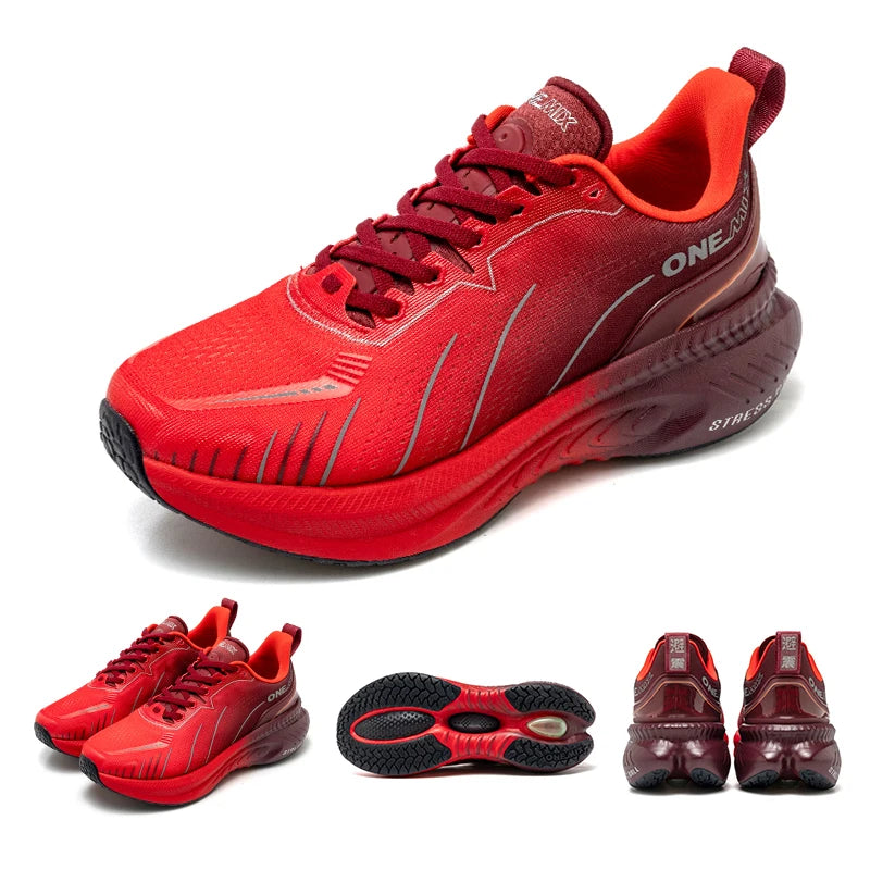 Sneakers New Cushioning Running Shoes For Men Suitable Heavy Runners Lace Up Sports Women Non-slip Outdoor Athletic Male Sneakers