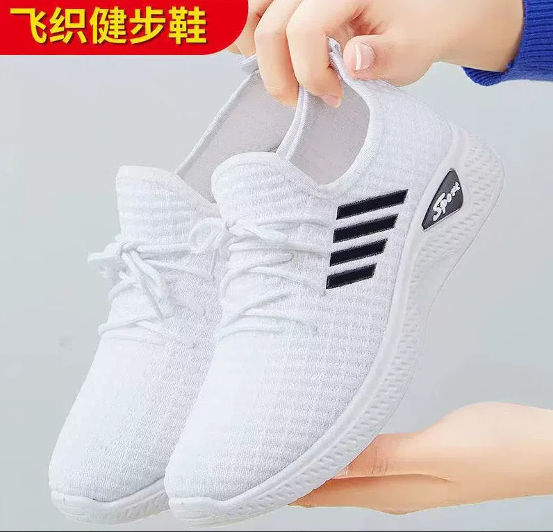 Women Sneakers Mesh Low-Top Running Sneakers with Air Mesh for Spring and Summer Women Flat Shoes