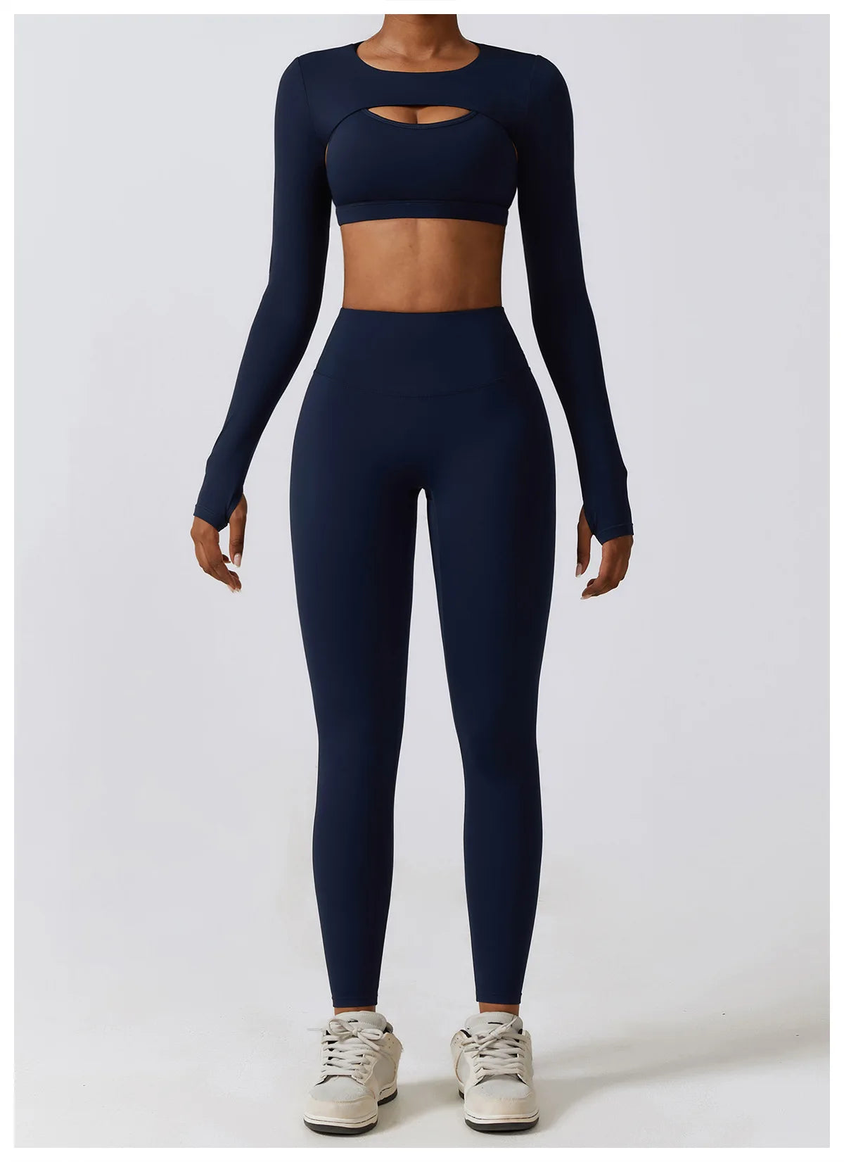 Legging Women's Sportswear Yoga Set Workout Clothes Athletic Wear Sports Gym Legging 2/3PCS Fitness Bra Crop Top Long Sleeve Yoga Suit