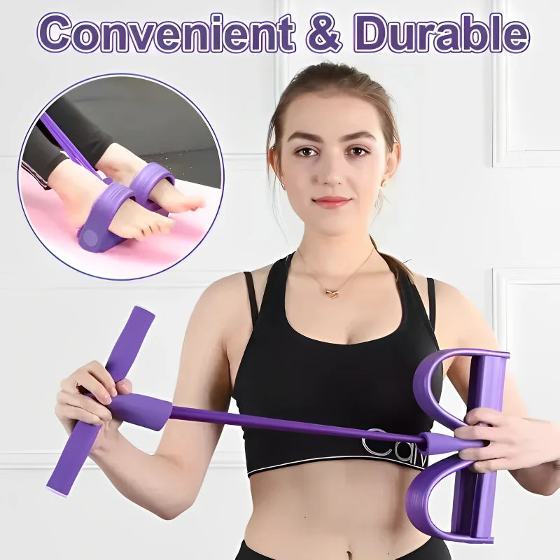 EQP Four-Tube Pedal Tensioner Multi-Functional Household Fitness Equipment Yoga Abdominal Strengthening Elastic Band Tension Rope
