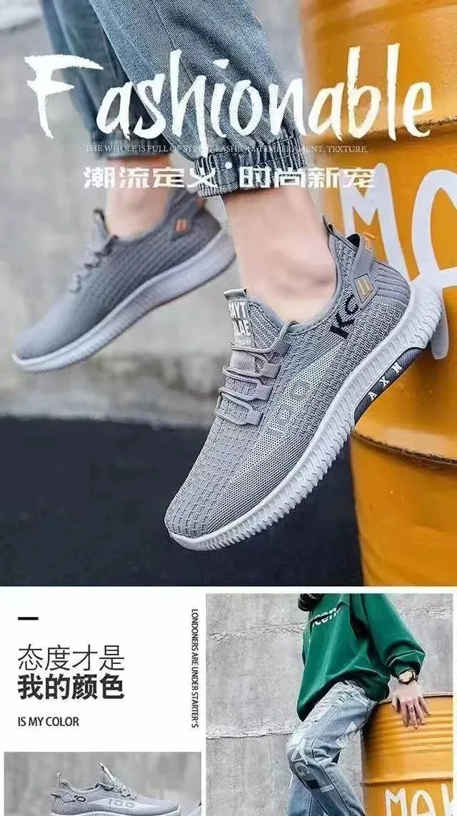 Sneakers Soft Soled Spring and Autumn Old Cloth Shoes Breathable Mesh Shoes Non-slip Wear-resistant Casual Low-top Shoes Work Shoes