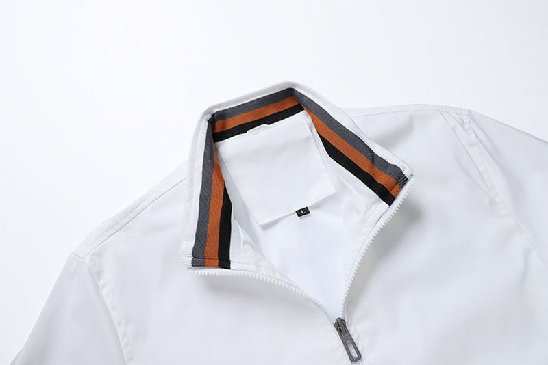 JUMPER Winter Men's Stand Collar Casual Zipper Jacket Outdoor Sports Coat Windbreaker Jacket for Men Waterproof Bomber