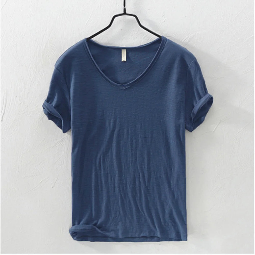 Men Short Sleeve Collar Short Sleeved Tops Tees Men T-Shirt 10colors slim Man T-Shirts Fitness For Male Clothes