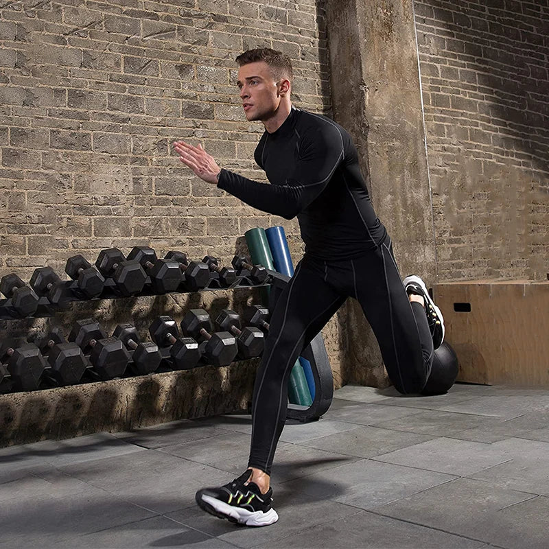 T-shirt Quick Dry Bodybuilding Running Shirt Long Sleeve Compression Top Gym T Shirt Men Fitness Tight Rashgard