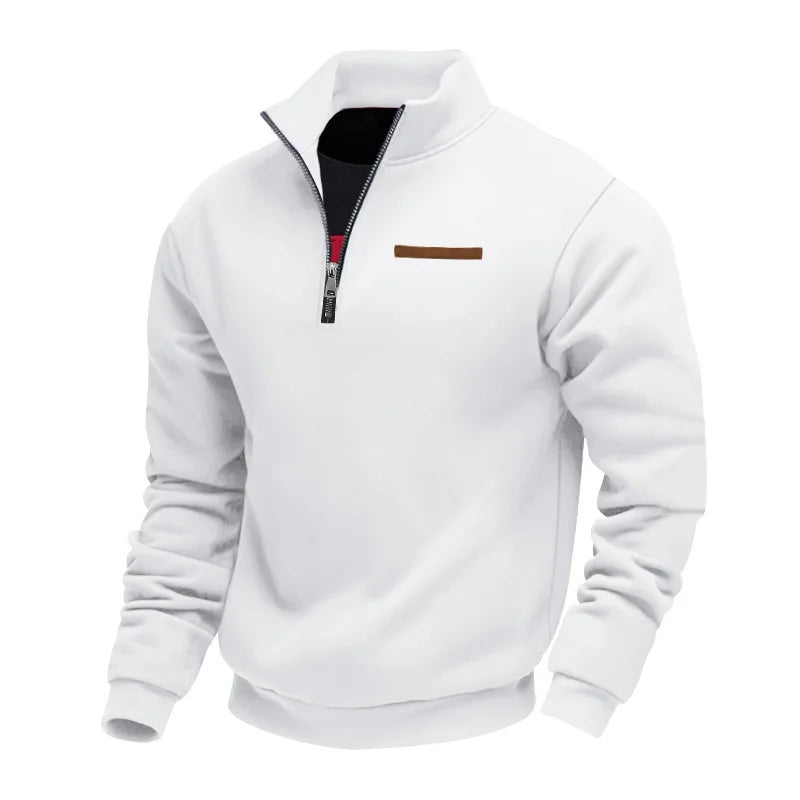 JUMPER long-sleeved men's sweater half zipper loose stand-up collar pullover men's sweater
