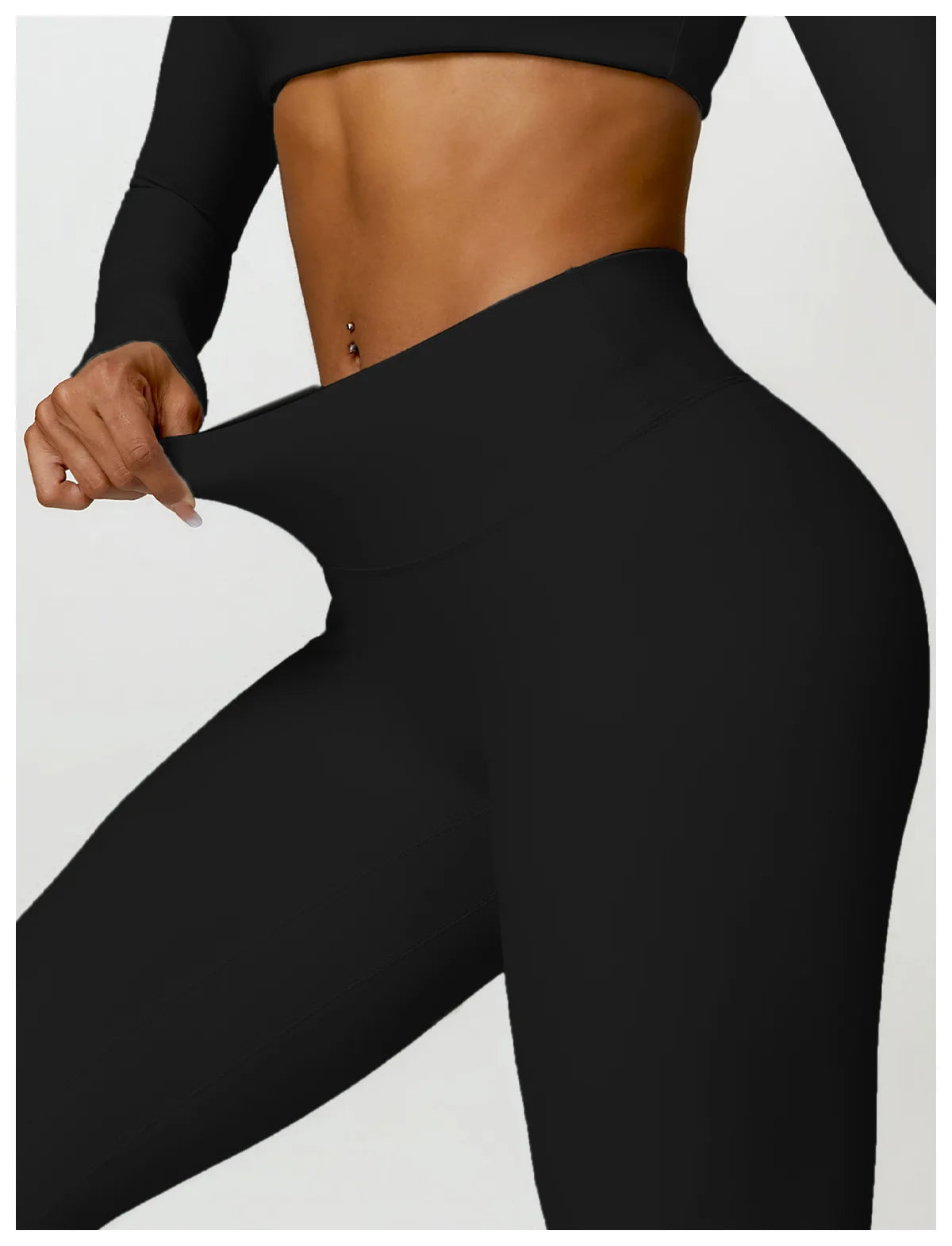 Legging Women Tracksuit Yoga Set 2PCS Sportswear Workout Clothes Athletic Wear Gym Legging Fitness Bra Crop Top Long Sleeve Sports Suits
