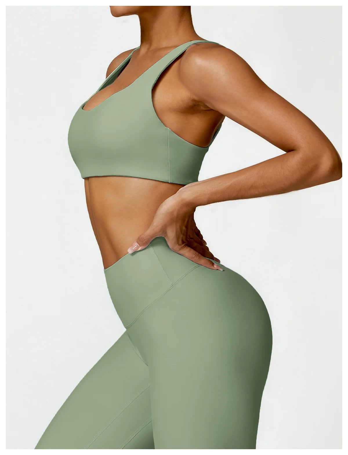 Legging Women Tracksuit Yoga Set 2PCS Sportswear Workout Clothes Athletic Wear Gym Legging Fitness Bra Crop Top Long Sleeve Sports Suits