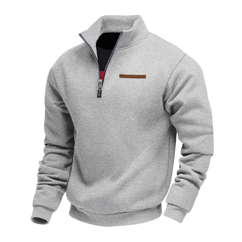 JUMPER long-sleeved men's sweater half zipper loose stand-up collar pullover men's sweater