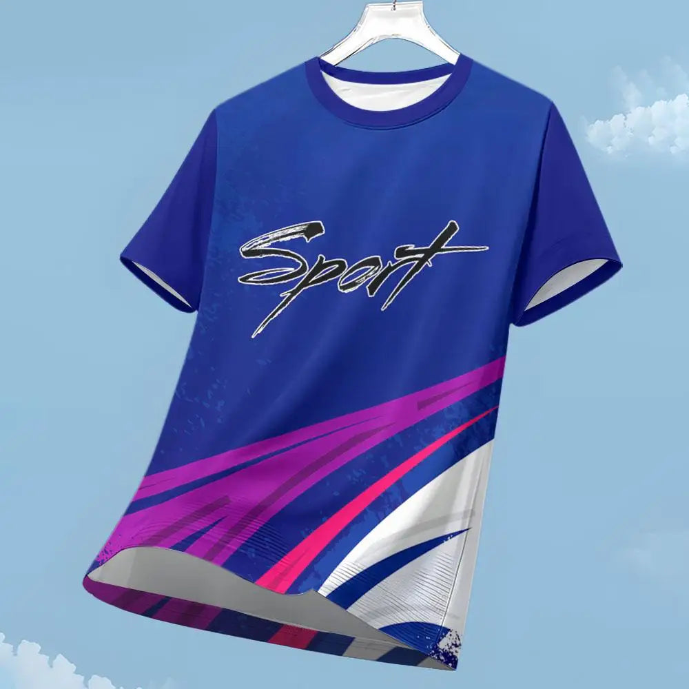 T-shirts Gym Clothing Man Fashion Sport T Shirt Running Sportswear Summer Outdoor Short Sleeve Quick-Dry Breathable Fitness Men's T-Shirt