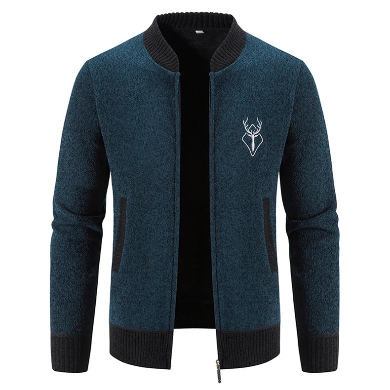 JUMPER New Knit Sweater Jackets Men's Korean Baseball Jumper Cold Blouse Streetwear Y2K Sweatshirts Male Trench Coat