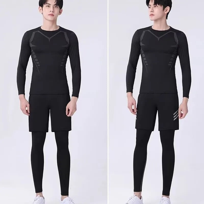 T-shirt Men Running Sport T Shirt Men Compression Fitness Tops Tee Quick DryTight Training Gym Sport Running Shirts Jersey