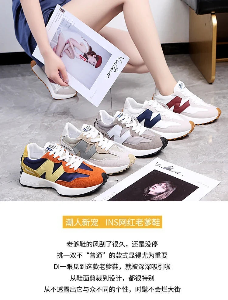 Women Sneakers Thick-Soled Dad Sneakers2025Summer Breathable Season Comfortable Sneaker