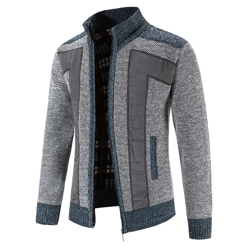 JUMPER  Sweater Men's Cardigan Zip Up Turtleneck Jacket Y2K Sweatshirt Winter Hombre Cold Coat Knitted Jumper Sweatercoat